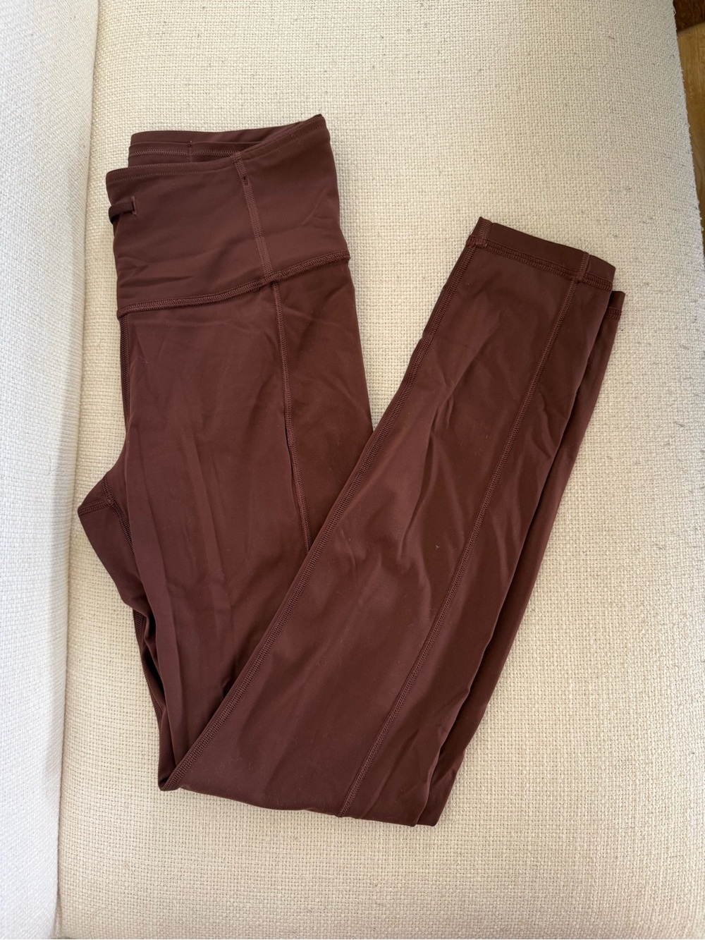 Lululemon Fast and Free HR Tight Brown Earth Size 6 HEMMED TO 25” BY LULULEMON